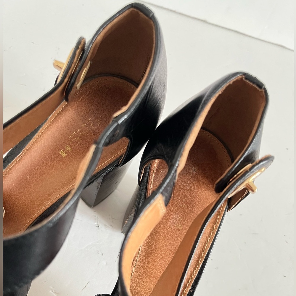 Coach Black Gold Turnlock Heel Sandal Size 9B - Picture 8 of 9